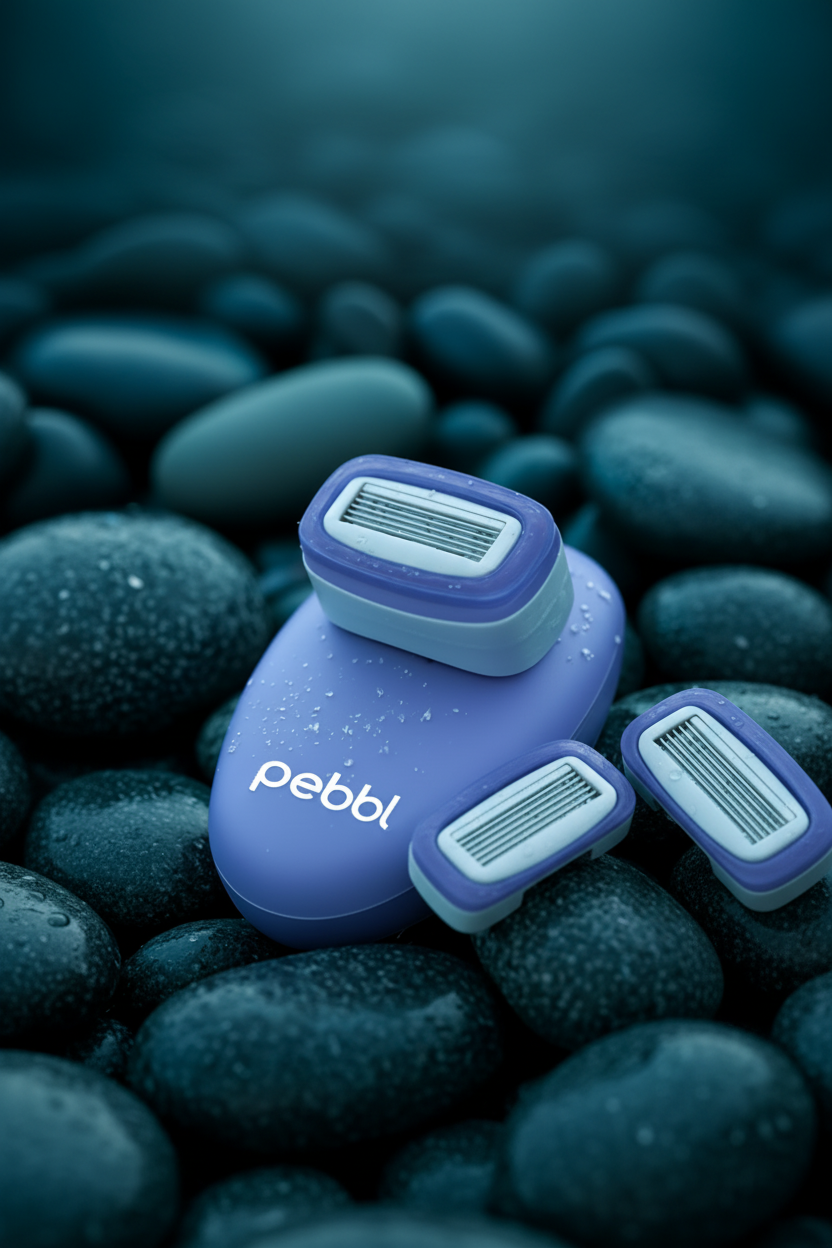 Pebbl Razor with 2 Heads